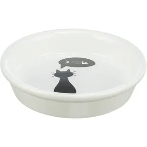 Keramikschale mit schwarzer Katze, mit weißem Rand 0,25 l/13 cm